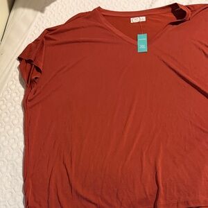 Maurices Terracotta V-Neck Tee